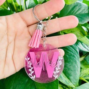 Name acrylic keychain
